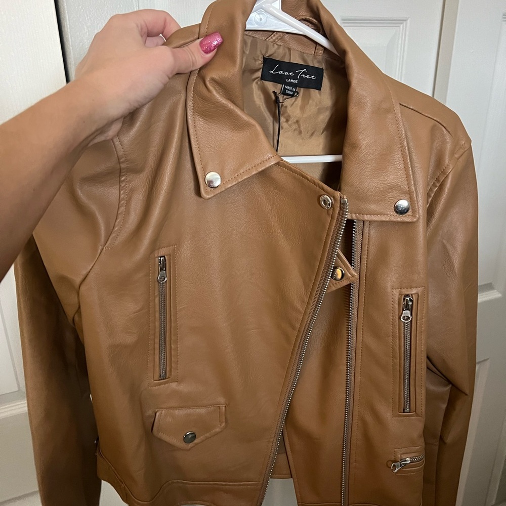 Faux leather jacket